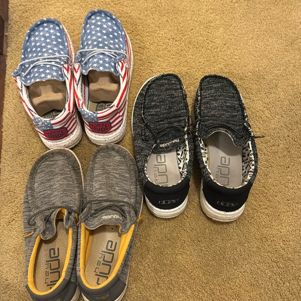 3 pair of Youth Hey Dudes